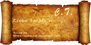 Czeke Tarján névjegykártya